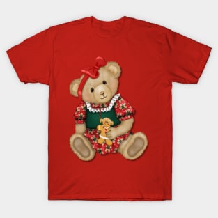 Teddy Bear Girl Beary Merry Christmas T-Shirt